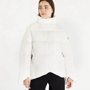 NWT Adidas White Big Baffle Coat Women’s Jacket Ski Medium Puffer